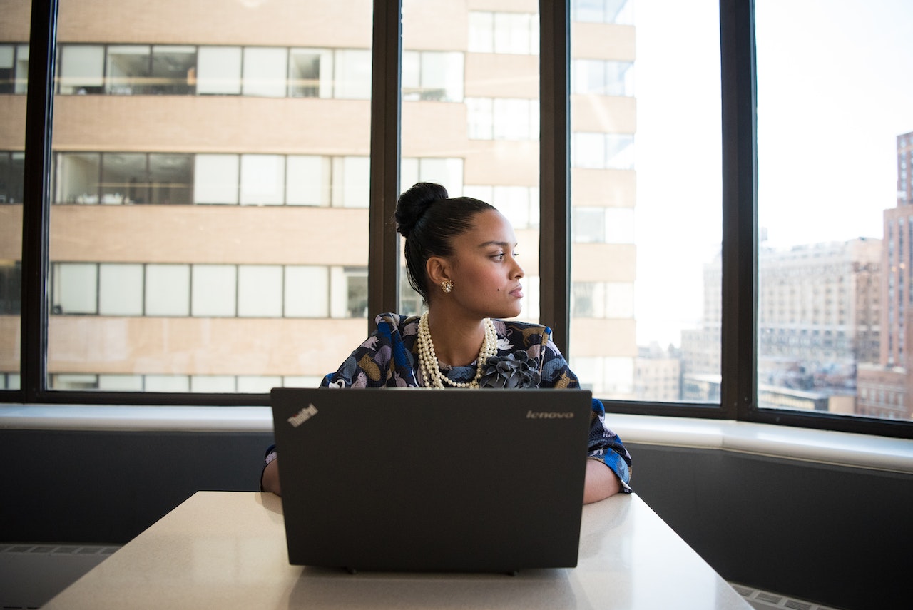 Photo by Christina Morillo: https://www.pexels.com/photo/woman-sits-in-front-of-black-laptop-computer-1181649/